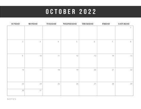 Blank Calendar Templates 2022